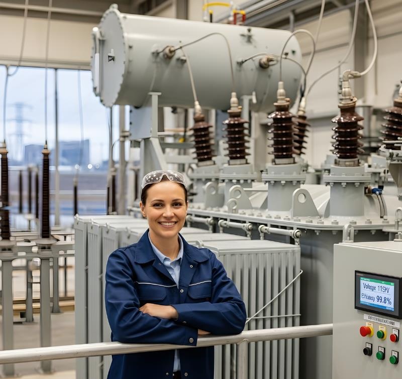 Close-up of industrial roller bearings and housing